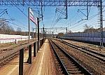 станция Внуково: Вид с временной платформы в чётном направлении