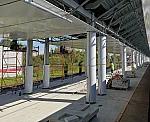 станция Крёкшино: Строительство новой платформы, вид в чётном направлении