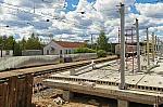 станция Крёкшино: Строительство новой платформы, вид в нечётном направлении