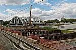 станция Москва-Сортировочная-Киевская: Строительство путепроводов в юго-западной горловине, вид в нечётном направлении