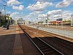 станция Москва-Сортировочная-Киевская: Новая табличка на второй платформе, вид в чётном направлении