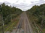 станция Латышская: Вид из юго-западной горловины в чётном направлении