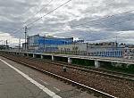 станция Балабаново: Первая платформа, вид со второй платформы в нечётном направлении