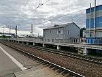 станция Балабаново: Пригородные кассы и первая платформа, вид в нечётном направлении