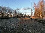 станция Ворсино: Подъездной путь к ООО «НЛМК-Калуга», вид из южной горловины в чётном направлении