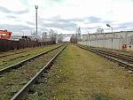 станция Малоярославец: Разъезд на подъездном пути к заводу стальных конструкций, вид на северо-запад