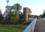 станция Сухиничи: Вид с моста на водонапорную башню