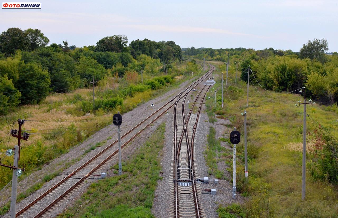 Вид в сторону Глушково. Светофоры М3, М5