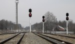 станция Псёл: Выходные светофоры Ч1, Ч2, Ч4 (вид в сторону Льгова)