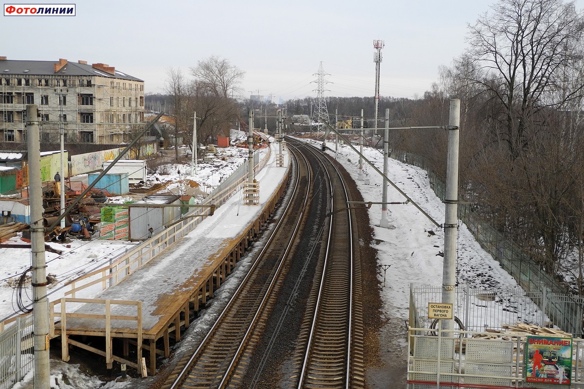 Временная платформа для поездов из Москвы