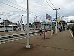 станция Голицыно: Таблички и турникетные павильоны, вид в сторону Кубинки и Звенигорода