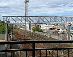 станция Одинцово: Вид с юго-западного переходного моста в нечётном направлении