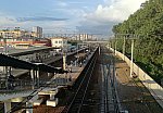станция Одинцово: Вид с юго-западного переходного моста в чётном направлении