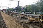 станция Одинцово: Строительство новых путей и новой платформы, вид в нечётном направлении