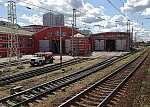 станция Москва-Пассажирская-Смоленская: ТЧЭ-50 Аэроэкспресс, вид в нечётном направлении