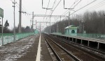 о.п. Кукаринская: Вид с платформы в сторону Москвы