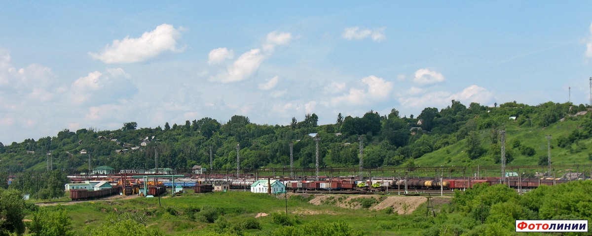 Вид на станцию со стороны четной платформы Белорусская-Сортировочная