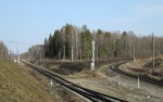 станция Вязьма-Брянская: Пути на Калугу (налево) и Фаянсовую (направо) от чётной (восточной) горловины