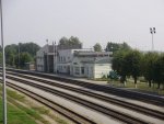 станция Индра: Вокзал. Вид с пешеходного моста