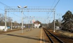 станция Снегири: Вид с платформы в сторону Москвы