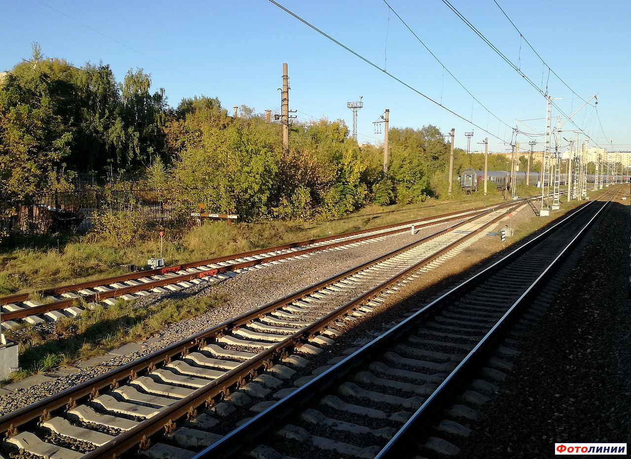 Тупиковый путь, вид в сторону Рижского вокзала и ст.Москва-Каланчёвская и Николаевка
