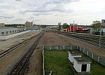 станция Подмосковная: Вид на паровозное депо в чётном направлении