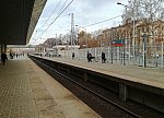 станция Тушино: Вид с первой платформы в чётном направлении