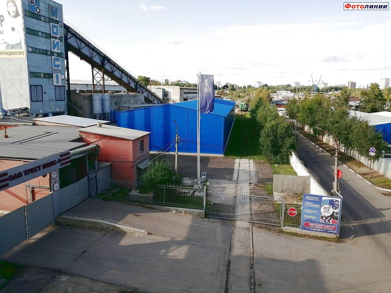 Подъездной путь к складскому комплексу «Содействие», вид с Новорижского шоссе в сторону пассажирских путей