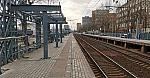 о.п. Красный Балтиец: Строящийся пассажирский павильон на второй платформе, вид в нечётном направлении