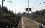 о.п. Матренино: Вид с платформы в сторону Москвы