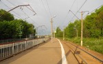 о.п. Новопетровская: Вид с платформы № 1 в сторону Волоколамска