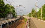 о.п. Новопетровская: Вид с платформы № 1 в сторону Волоколамска