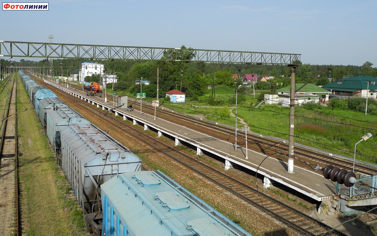 Вид с пешеходного моста в сторону Волоколамска