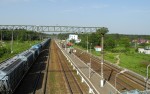 станция Чисмена: Вид с пешеходного моста в сторону Волоколамска