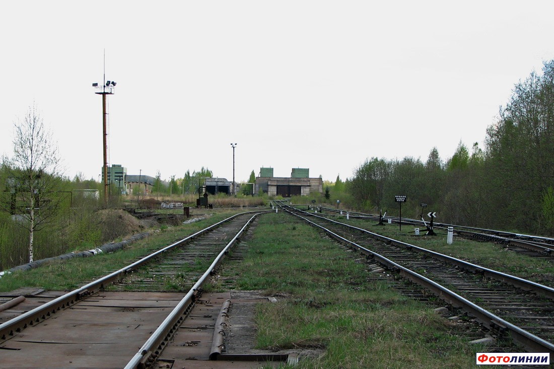 Станция Смоленской ГРЭС, вид в сторону ст. Сошно (РЖД)