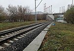 станция Москва-Товарная-Смоленская: Пересечение соединительных путей на ст. Пресня (вверху) и парк Кутузово (внизу), вид в сторону парка Кутузово