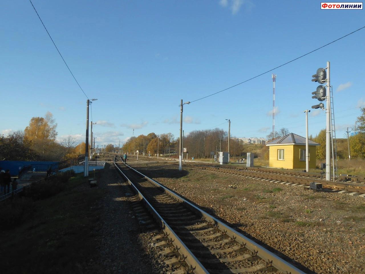 Вид с оршанской платформы в сторону Витебска