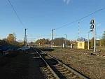станция Лучёса: Вид с оршанской платформы в сторону Витебска
