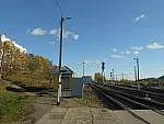 станция Лучёса: Вид со смоленской платформы в сторону Придвинской и Смоленска