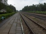 станция Аташиене: Вид с перрона в сторону Стирниене