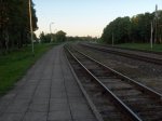станция Стирниене: Вид с перрона в сторону Варакляни