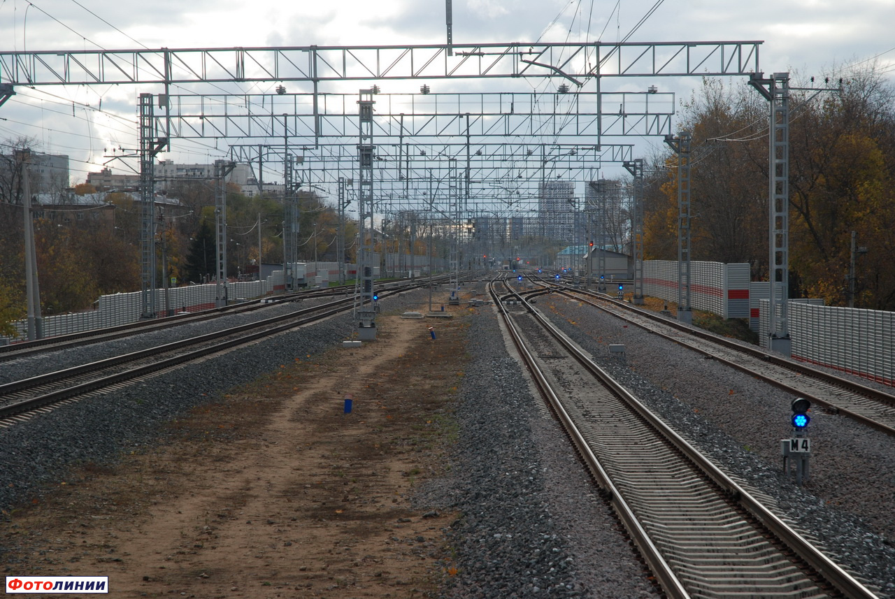 Вид станции в сторону Серебрянного Бора