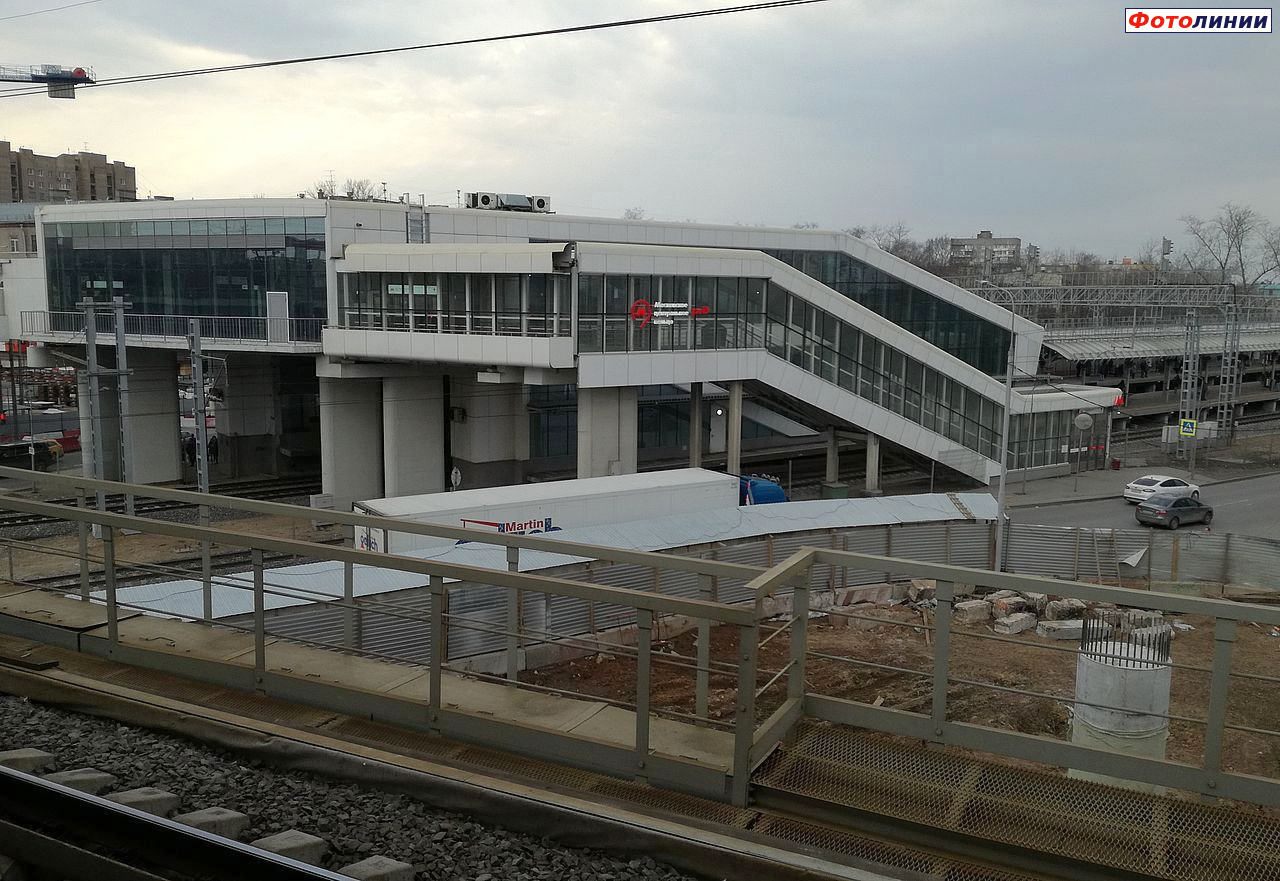 Вид на северный вестибюль с новой платформы Савёловского направления