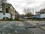 Подъездной путь на Электрозавод, бывшая ст. Мочальская, вид с ул. Ибрагимова в сторону тупиков