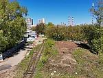 станция Черкизово: Северная ветвь подъездных путей промзоны №53 «Калошино», вид в сторону тупиков