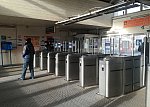 станция Москва-Каланчевская: Интерьер турникетного павильона № 1 на второй платформе