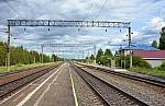 станция Шеломово: Вид в сторону Вологды со второй платформы