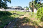 станция Днепр-Главный: Пересечение подъездного пути на завод "Олейна" с трамвайной линией 19 маршрута