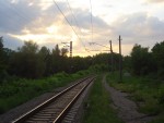 платформа Шинный: Вид в сторону ст. Днепропетровск-Грузовой