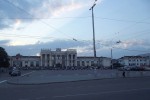 станция Запорожье I: Вид привокзальной площади ранним утром